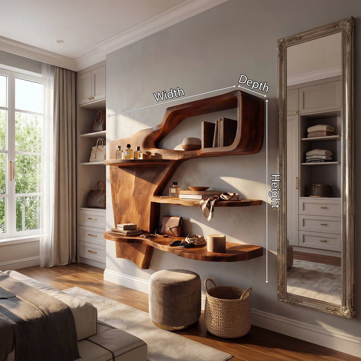 Modern Wall Shelf For Hallway Space Saving