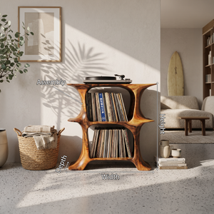 Rustic Record Stand Vintage Living Room Vibe