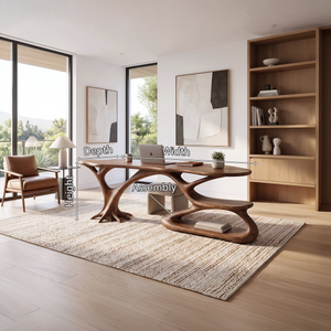 Artistic Tiered Shelf Computer Desk Living Room Office