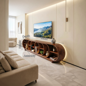 Mid Century Organic TV Console For Contemporary Interior