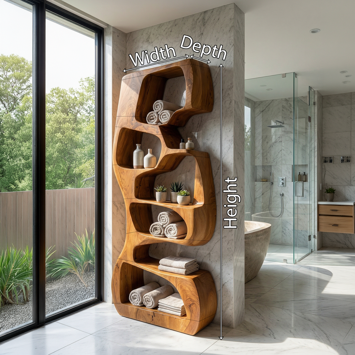Modern Wooden Bookshelf For Home Living Storage