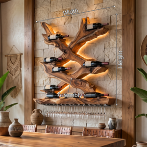 Mid Century Wine Rack For Living Room Bottle Display
