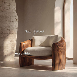 Modern Organic Lounge Chair Sculptural Form For Living Room