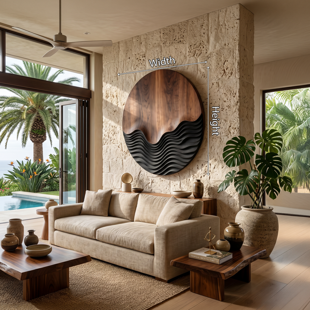 Modern Circular Wave Wall Art For Living Space