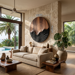 Modern Circular Wave Wall Art For Living Space