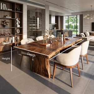 Handcrafted Live Edge Dining Table For Modern Kitchen