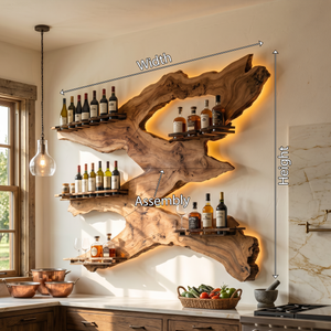 Handcrafted Wine Holder For Kitchen Wine Wall Accent