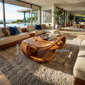 Organic Rounded Coffee Table For Modern Lounge