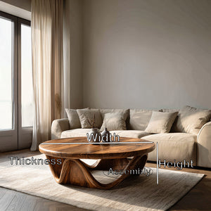 Modern Coffee Table With Unique Flowing Base For Living Room