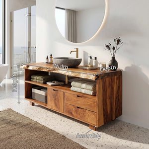 Modern Mid Century Vanity For Bathroom Makeover