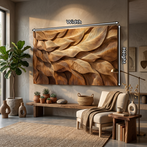 Organic Wall Art With Layered Texture For Living Room