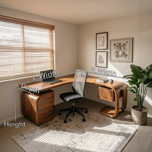 Mid Century L-Shaped Desk For Workspace Or Office