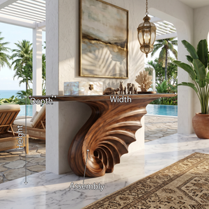 Luxury Spiral Base Console Table Contemporary Villa