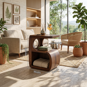 Scandinavian Flowing Accent Table For Reading Lounge Interior