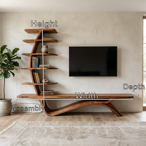 Contemporary TV Stand With Sculptural Storage For Living Room