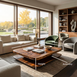 Minimalist Coffee Table Two Layers For Living Decor