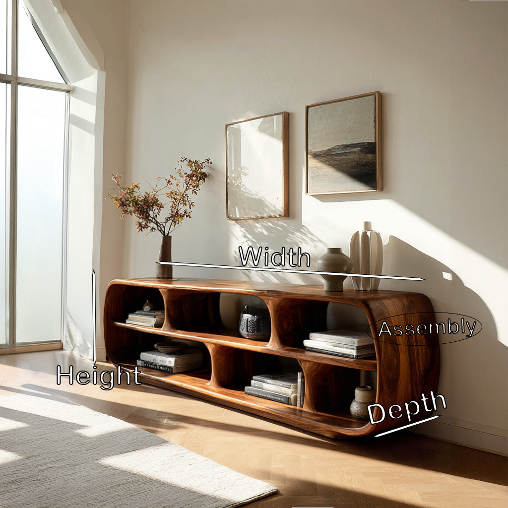 Minimalist Wooden Display Bookshelf For Living Room Decor