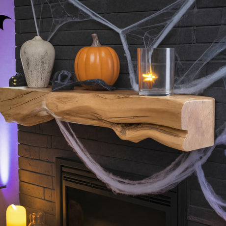 Handmade Halloween Wooden Fireplace Mantel For Living Room Or Entryway