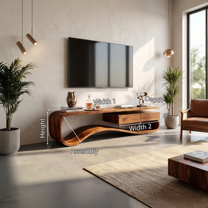 Contemporary Organic TV Stand For Lounge Area