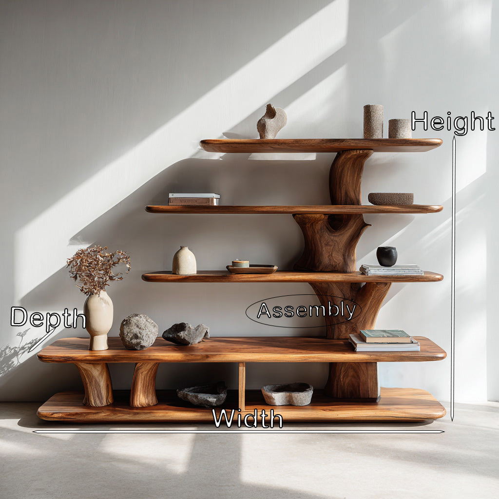 Modern Wooden Open Bookshelf For Modern Interiors