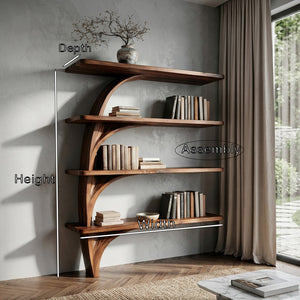 Organic Tree From Wood Floating Bookshelf For Home Display