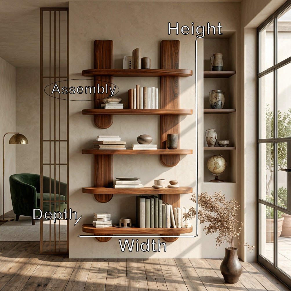 Modern Wooden Wall Mounted Bookshelf For Home Decor
