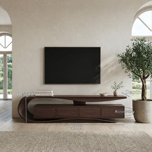 Contemporary Wave TV Console For Living Room