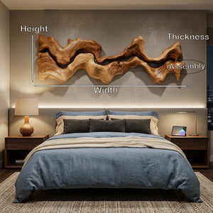 Organic Carved Wall Art Sculpture For Living Room