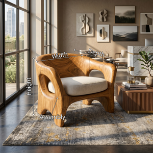 Modern Organic Wooden Chair Designer Reception Area