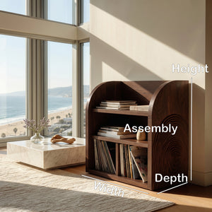 Organic Wooden Magazine Rack With Multi Compartments For Home