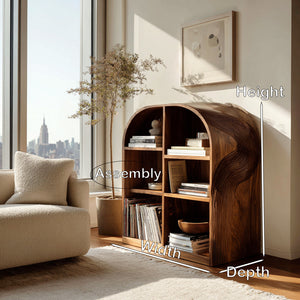 Contemporary Open Wooden Magazine Rack With  For Living Room