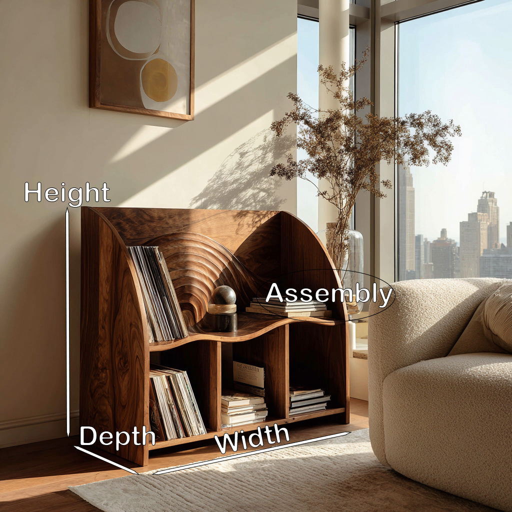 Organic Wooden Magazine Rack With Multi Open Compartments For Living