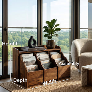 Modern Classic Wooden Magazine Rack For Home Decor