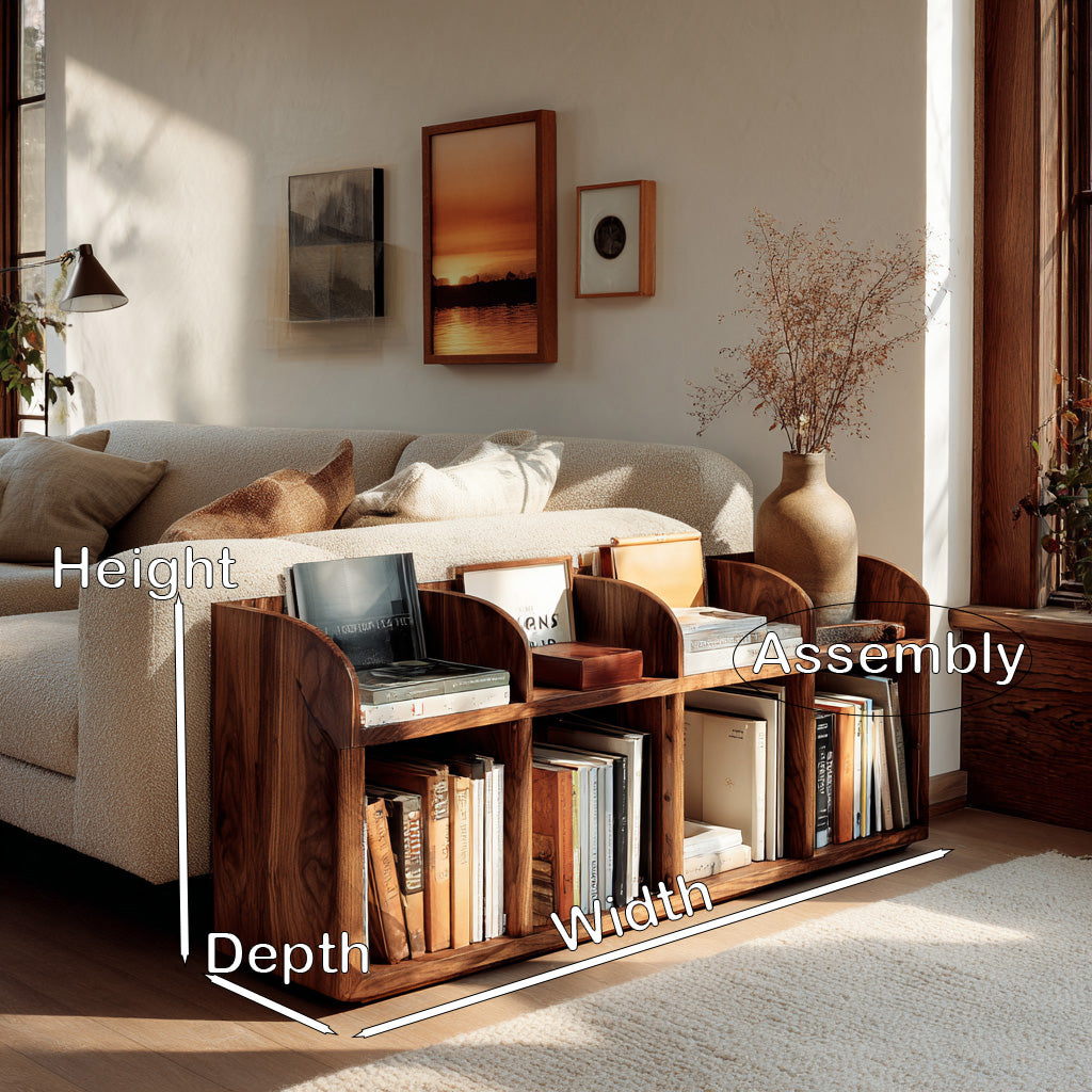 Modern Wooden Open Display Magazine Rack For Living Room