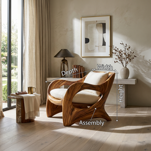 Resort-Inspired Sculptural Lounge Chair with Contemporary Elegance