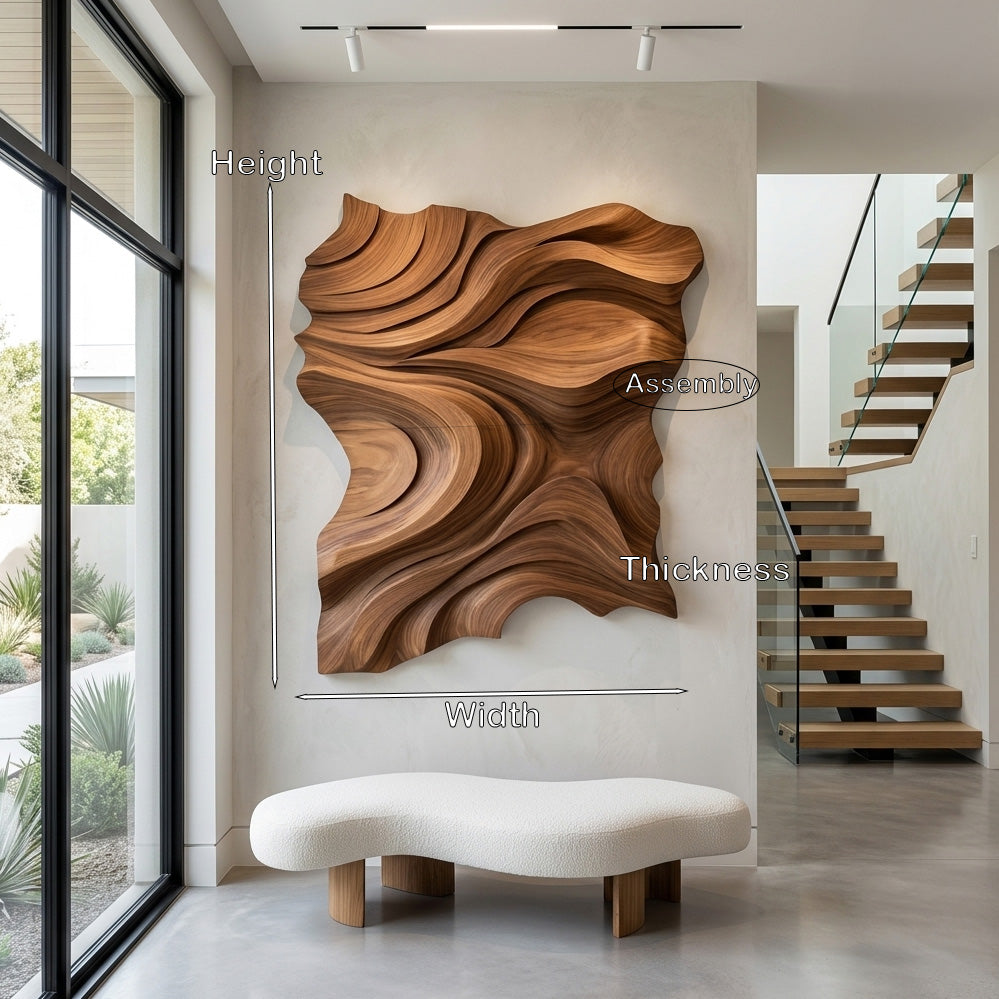 Modern Abstract Wall Sculpture For Living Room Decor