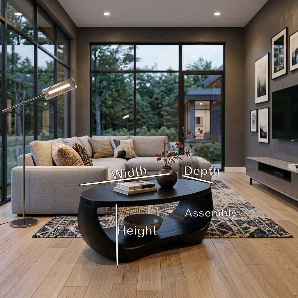 Modern Coffee Table Oval Shape For Living Room