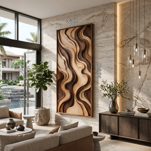 Organic Flowing Panel Wall Art For Bedroom
