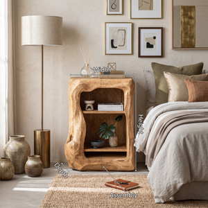 Rustic Wooden Nightstand Bedroom Furniture Essential