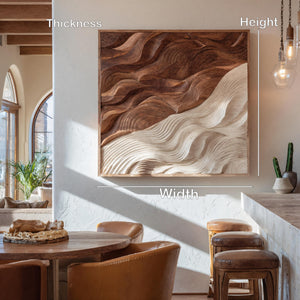 Contemporary Wooden Wave Wall Art For Living Spaces