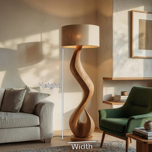 Modern Floor Lamp With Flowing Form For Living Room Corner