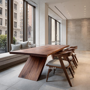 Modern Minimal Wooden Dining Table For Dining Room