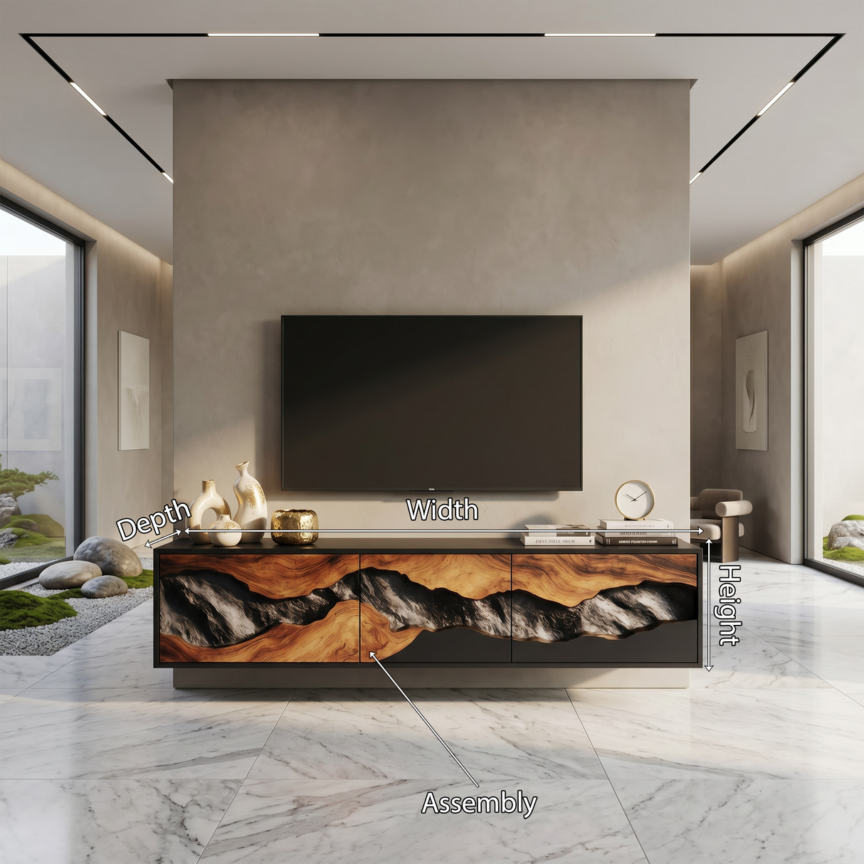 Handcrafted TV Console For Cozy Living Space