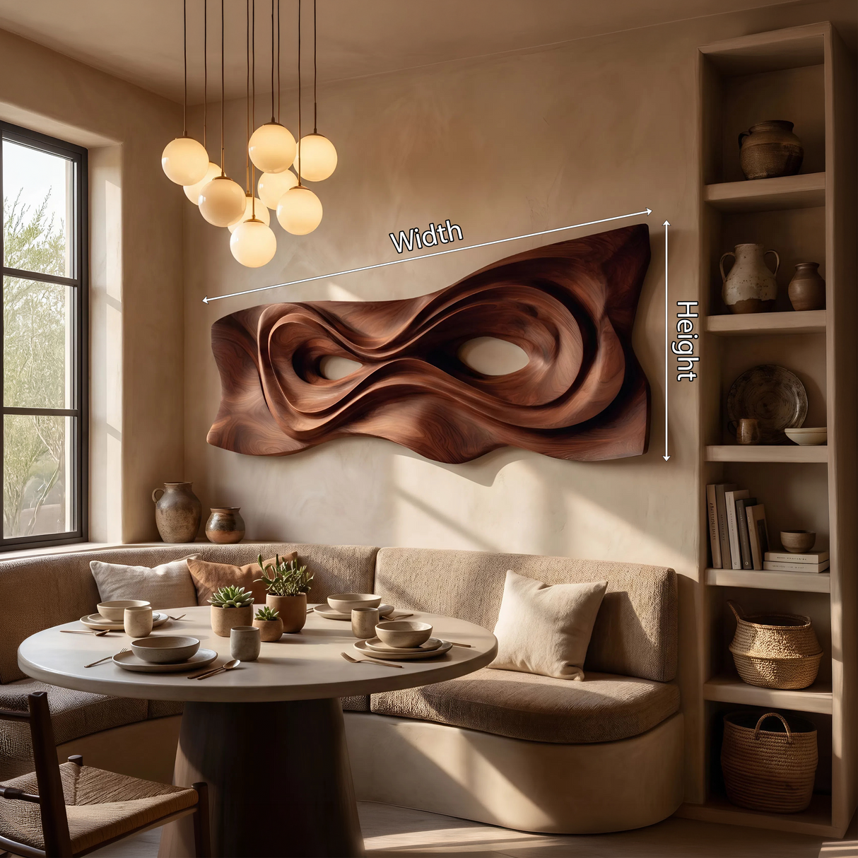 Contemporary Organic Wall Art Panel For Bedroom Space