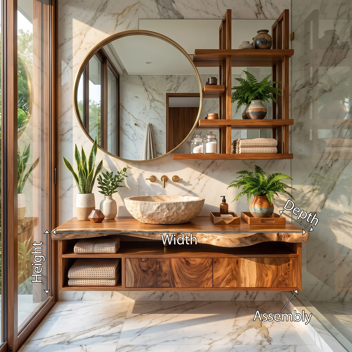 Handcrafted Floating Vanity For Elegant Bathroom