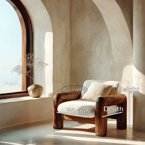 Modern Chunky Frame Armchair For Cozy Living Room