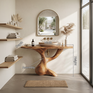 Handcrafted Solid Vanity For Timeless Bathroom Use