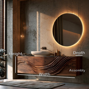 Modern Wave Floating Bathroom Vanity For Master Bathroom