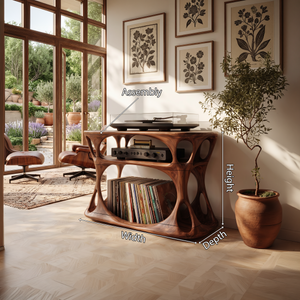 Contemporary Record Player Cabinet For Apartment Interior Space