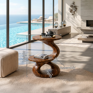 Minimalist Open Shelf Side Table Coastal Villa